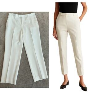 Studio by Liz Claiborne ivory white light cream tailored slim fit ankle pants 8